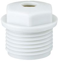 Würgenippel mit Loch 6-kant M25 hellgrau