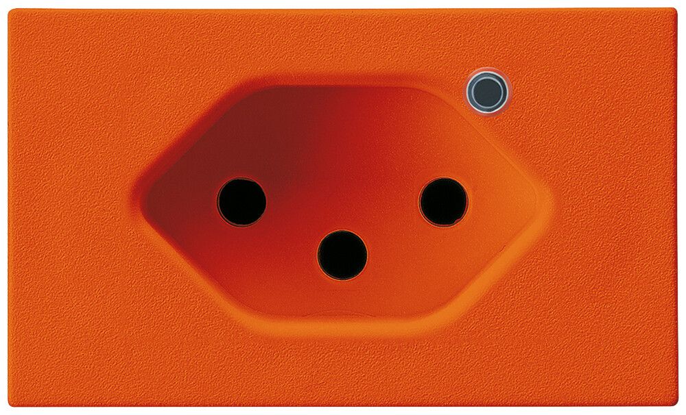 FLF-Steckdose Hager 1×Typ 13 beleuchtet D orange