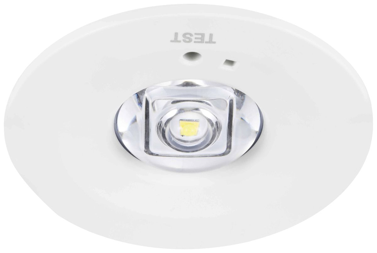 EB-LED-Sicherheitsleuchte Sylvania LiFeSafe 1W 3h BS Ø50mm weiss