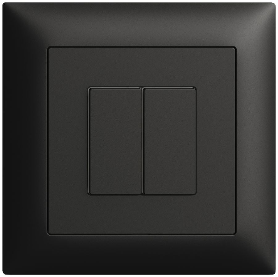 UP-Druckschalter 2K/2T WLAN Edue Wiser schwarz