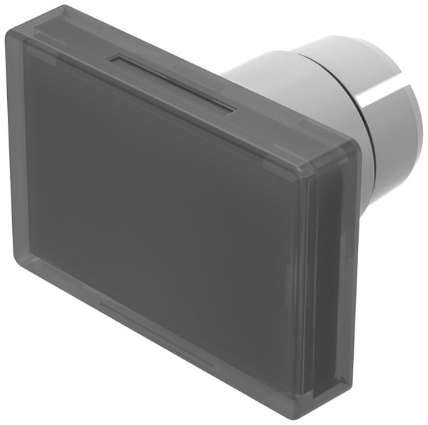 Druckhaube EAO 22 flach 17.5×25.5mm rauchschwarz