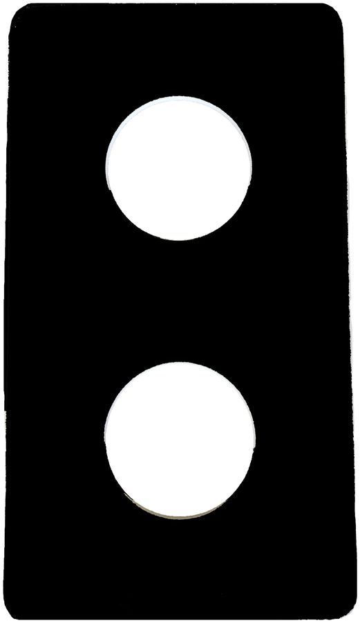 Placca di cop. grd.II-II nero, distanza apparecchi 80mm