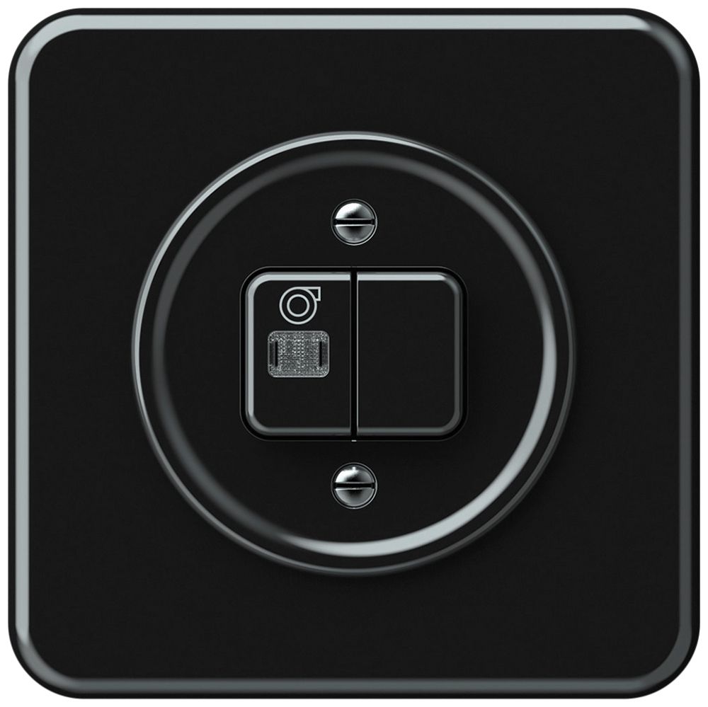 UP-Leuchtdruckschalter origin Sch 3 + Ventilator LED 92×92mm schwarz