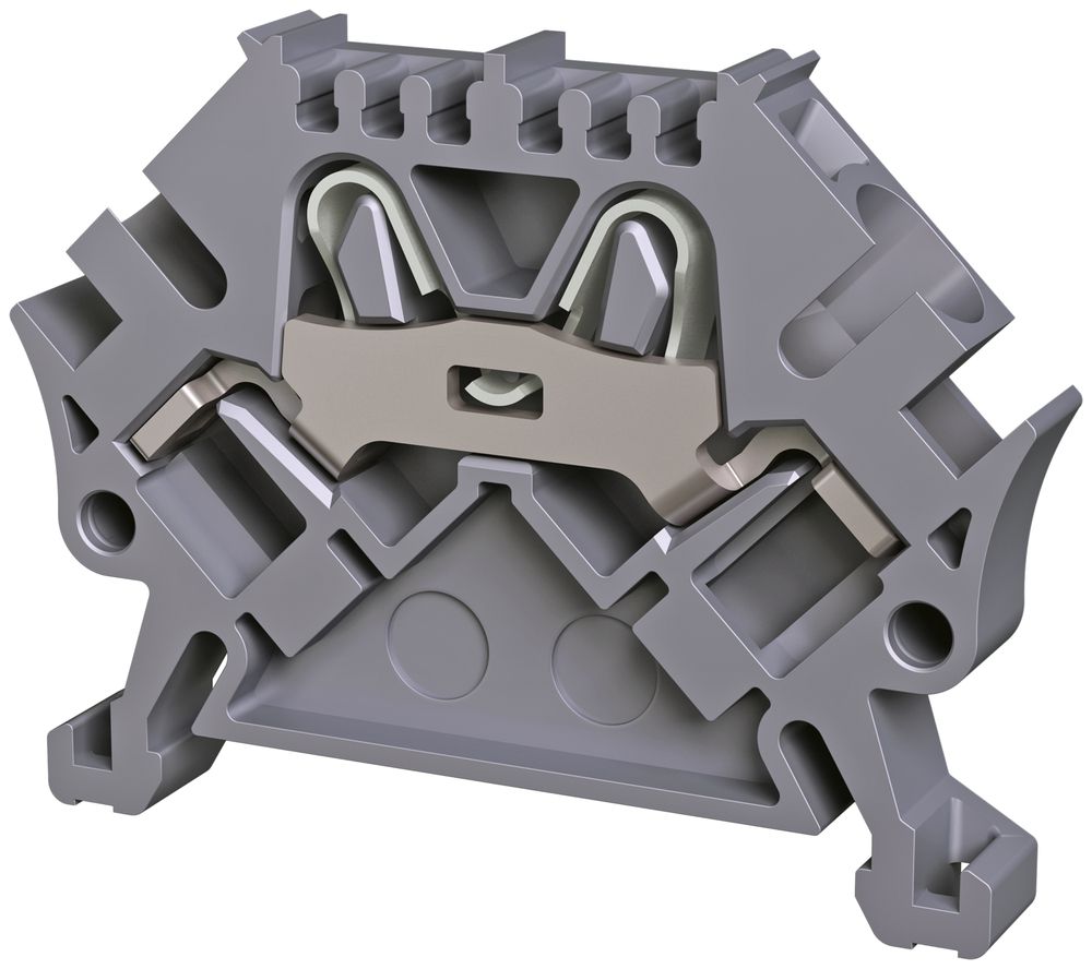 Durchgangs-Reihenklemme Woertz 0.5…4mm² 32A 800V Steckklemmansch.2×1 TH35 grau