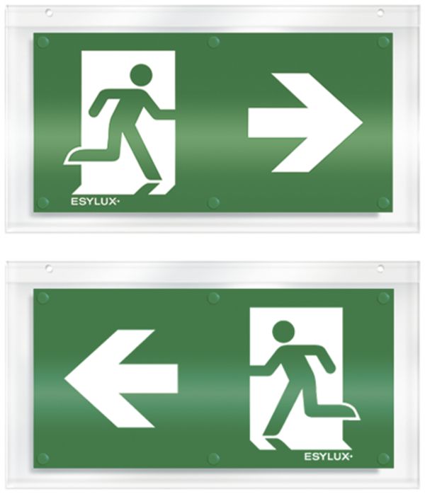 Piktogramm-Scheibe ESYLUX SLC, zweiseitig rechts/links