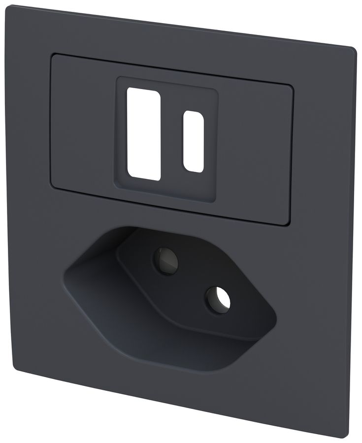 Kit frontale INC ABB Sidus USB-A+C + T13 60×60mm an IP20