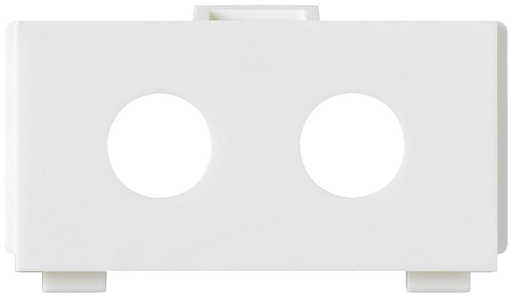 Modulo multimedia kallysto M3 vuoto per 2 connettori F/jack 6.35 Ø9.6 bianco