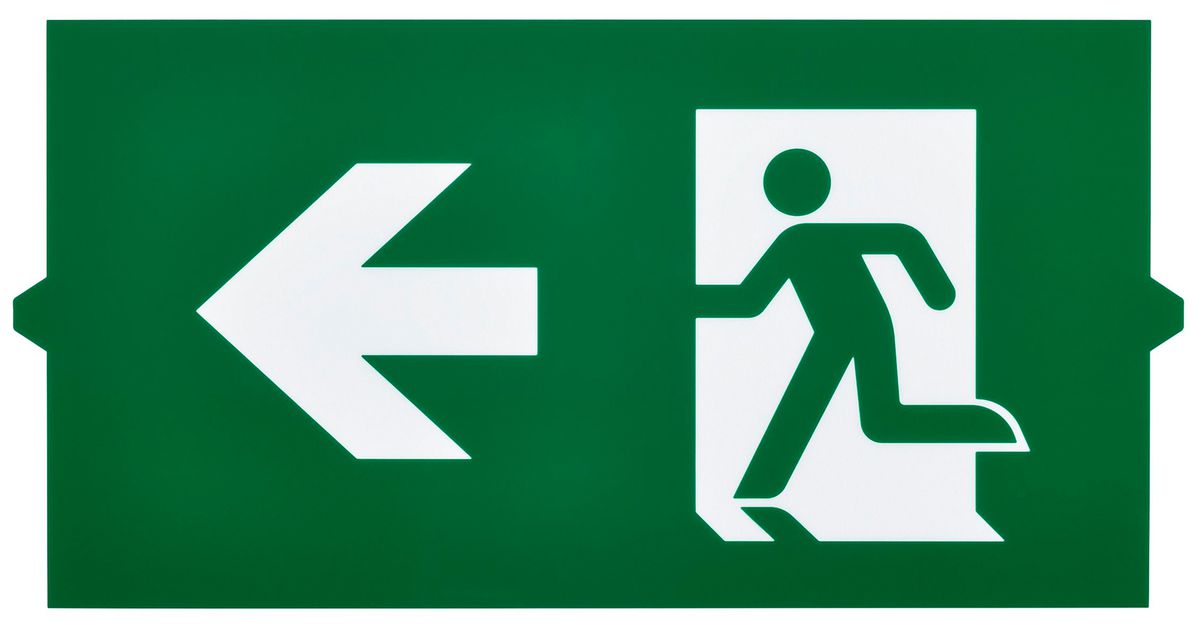 Piktogramm Philips EM155Z Ausgang links Doppelseitig 314×158mm