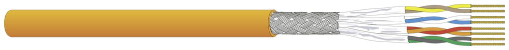 Datenkabel Dätwyler CU 7702 4P flex S/FTP, Kat.7 LSZH Dca 1000m orange