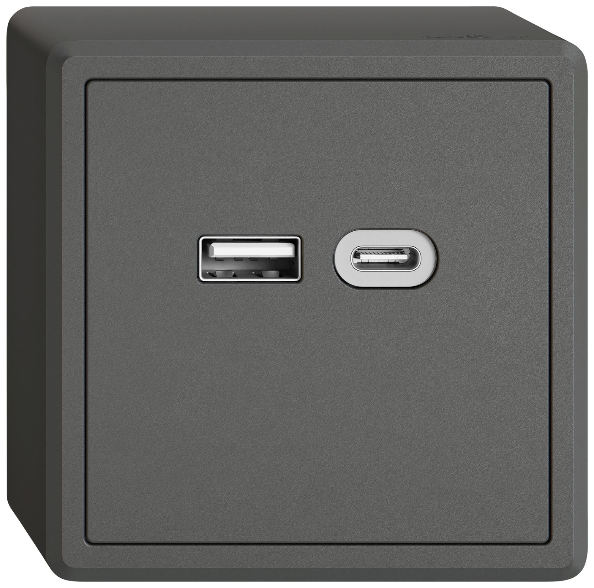 AP-USB-Ladesteckdose EDIZIO.liv SNAPFIX® 230VAC 18W 1×USB Typ A 1×USB Typ C dgu