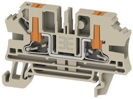 Durchgangs-Reihenklemme WM AL2C 4 4mm² 32A 1000V PUSH IN 2×1 TH35 beige