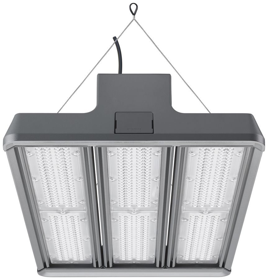 Proiett.capann.LED Sylvania Sylbay 327W 47400lm 840 IP65 30°×60° REG 726×386