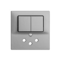 Frontset EDIZIOdue silver 60×60mm T12