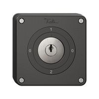 NUPU-Drehschalter NEVO, 2/1 L, mit Schloss&2 Schlüsseln, KS, 0-1-0-2, schwarz