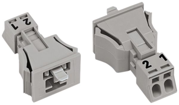 Stecker WAGO 2L 0.25…1.5mm² grau Codierung B 16A 250V Snap-In