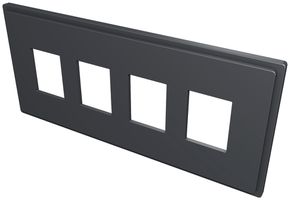 Cache R&M U-Box 210 Snap-in RJ45 4 ports, noir