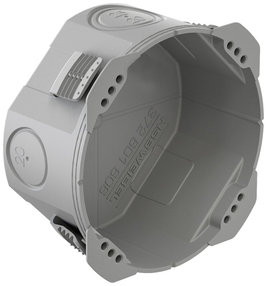 Hohlwanddose HSB D83 Basic 1×1 Ø83×40mm GDP 850°C grau