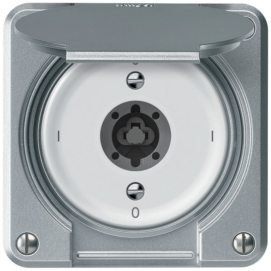 Interrupteur à clé ENC robusto interrupteur en/hors 1 pôle 16A 250V 86×86mm al