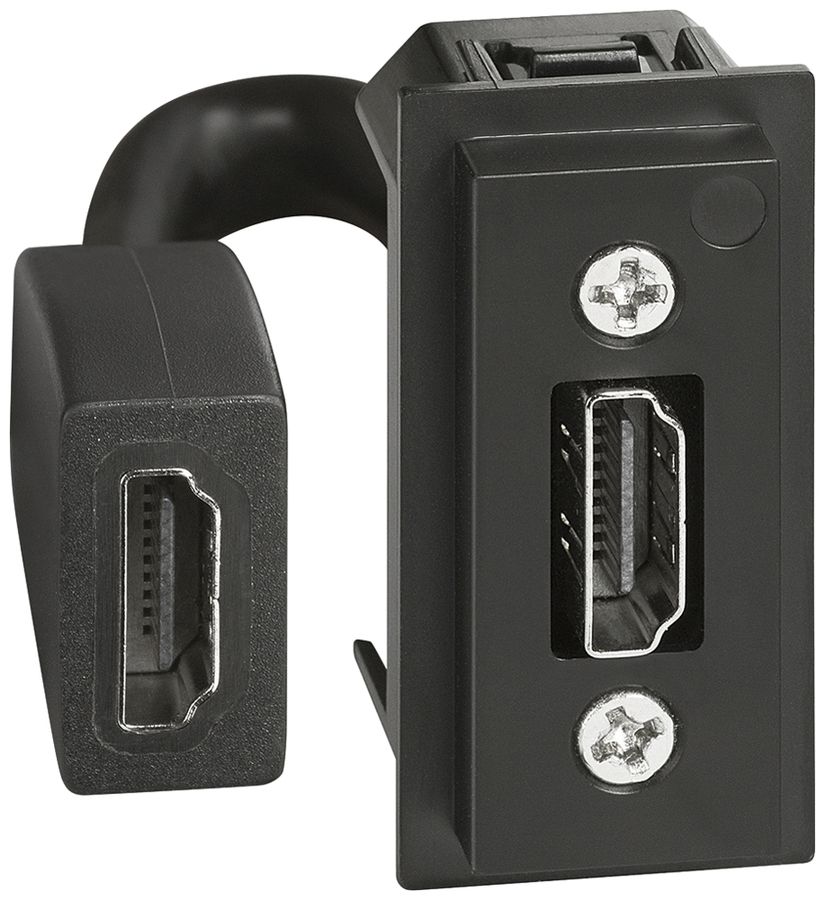 Presa di collegamento Living Now HDMI 14 con cavo e spina 1 modulo