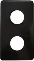 Abdeckplatte 2×II 2×43/60mm schwarz