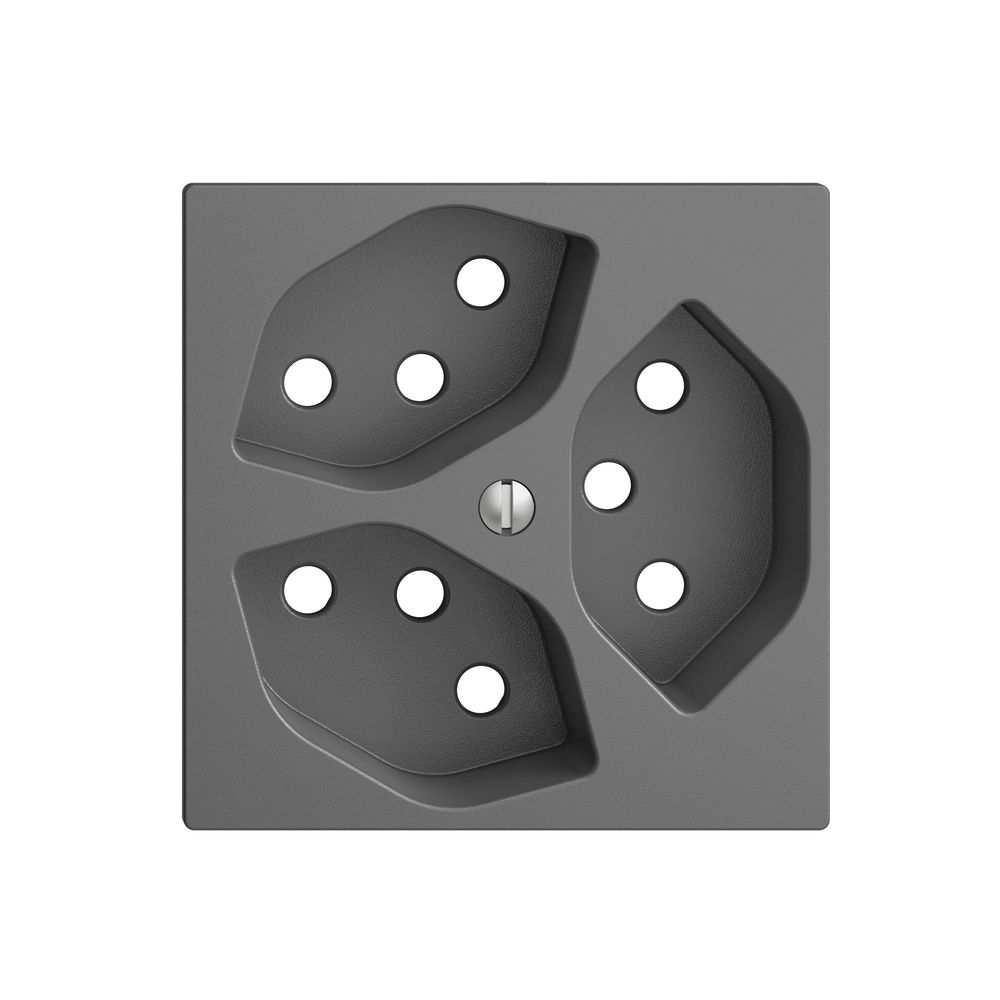 Frontplatte EDIZIOdue 3×T13 dunkelgrau