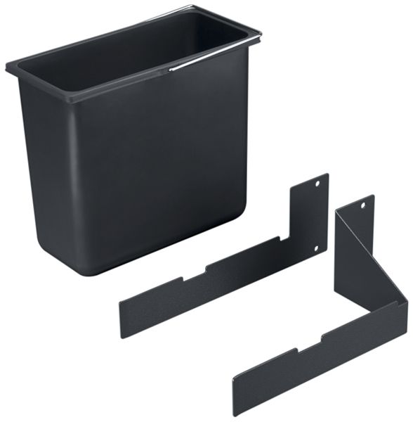 Bidone per rifiuti Rittal AS 4051.115 per WS540 120×282×135mm nero mat.sintet.