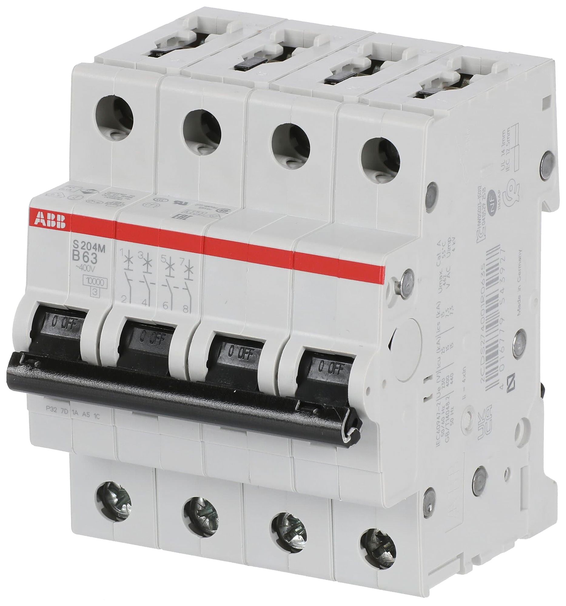 Leitungsschutzschalter ABB S204M-B63 63A B 10kA