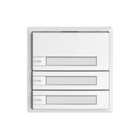 Poussoir universel EDIZIO.liv UNI SNAPFIX® 12…48V a.LED 3× comm.1T étiqu.bc