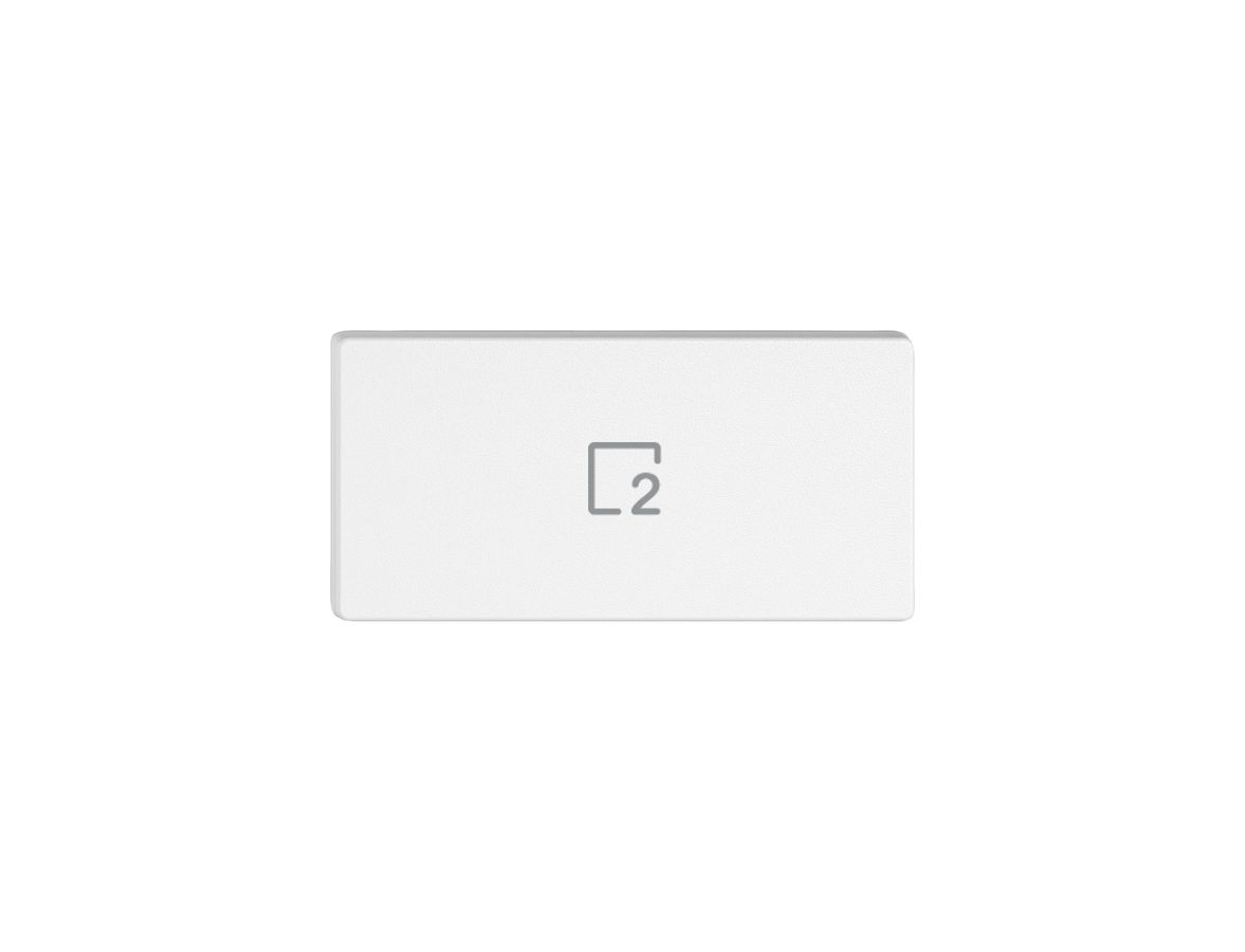 Taste 1/2 EDIZIO.liv Wiser mit SNAPFIX® vert.mit Symbol Szene 2 ws