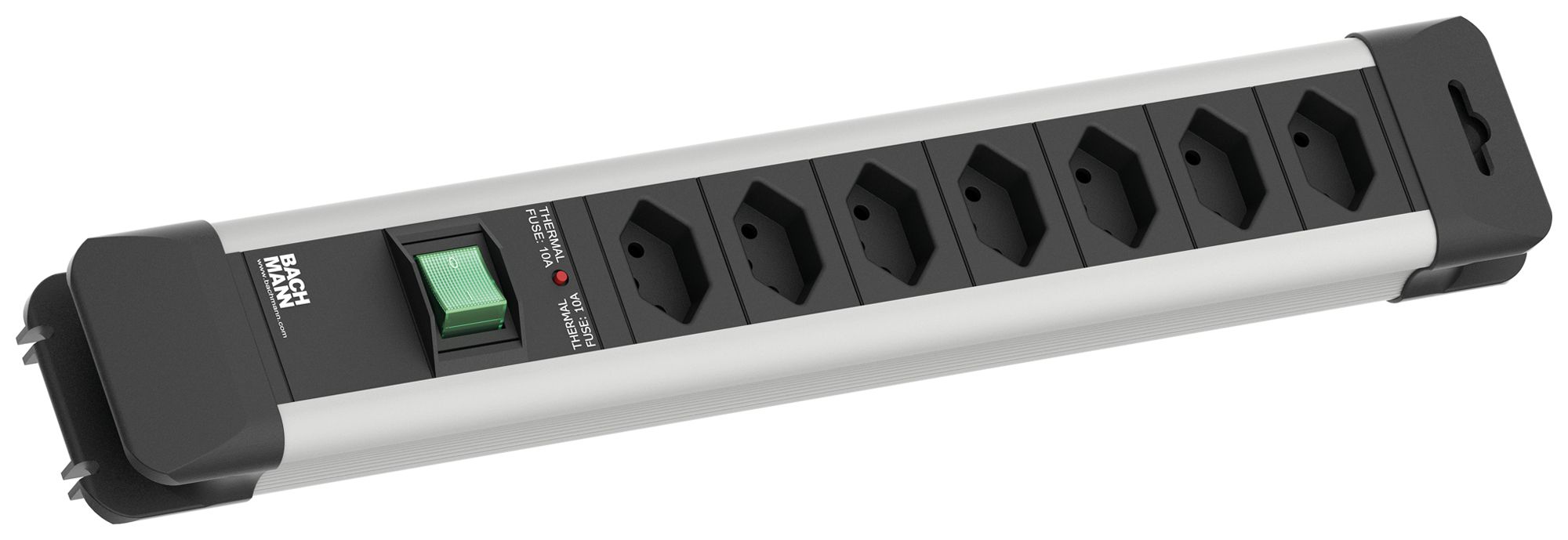 Presa multipla BACHMANN CONNECTUS 7×T13 con interruttore nero