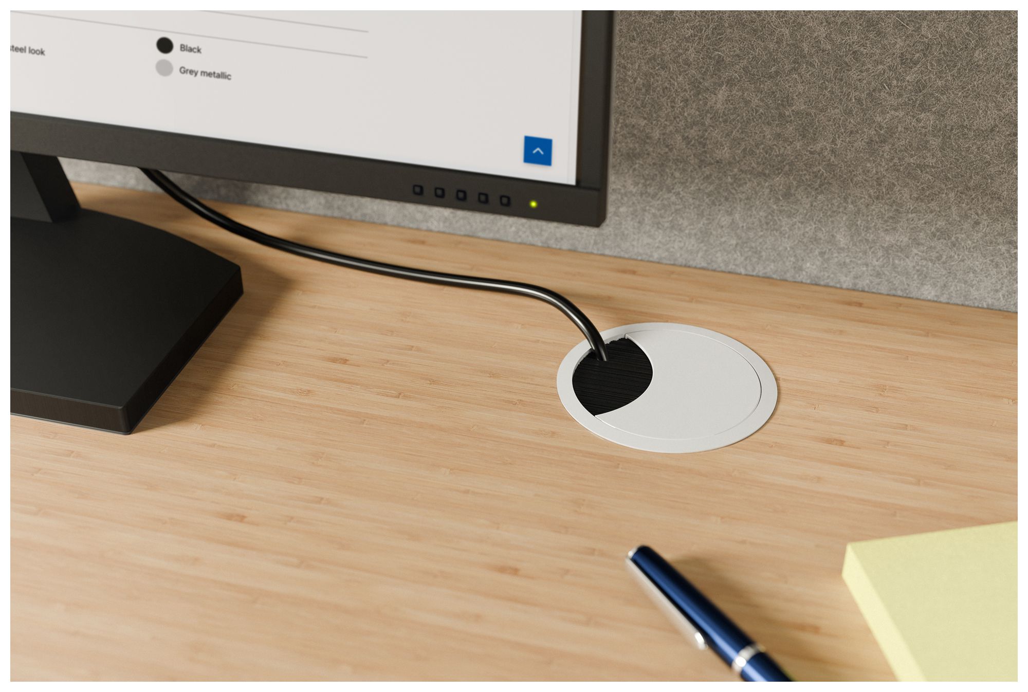 Kabelauslass BACHMANN LOOP ROUND Ø80mm Zamak weiss