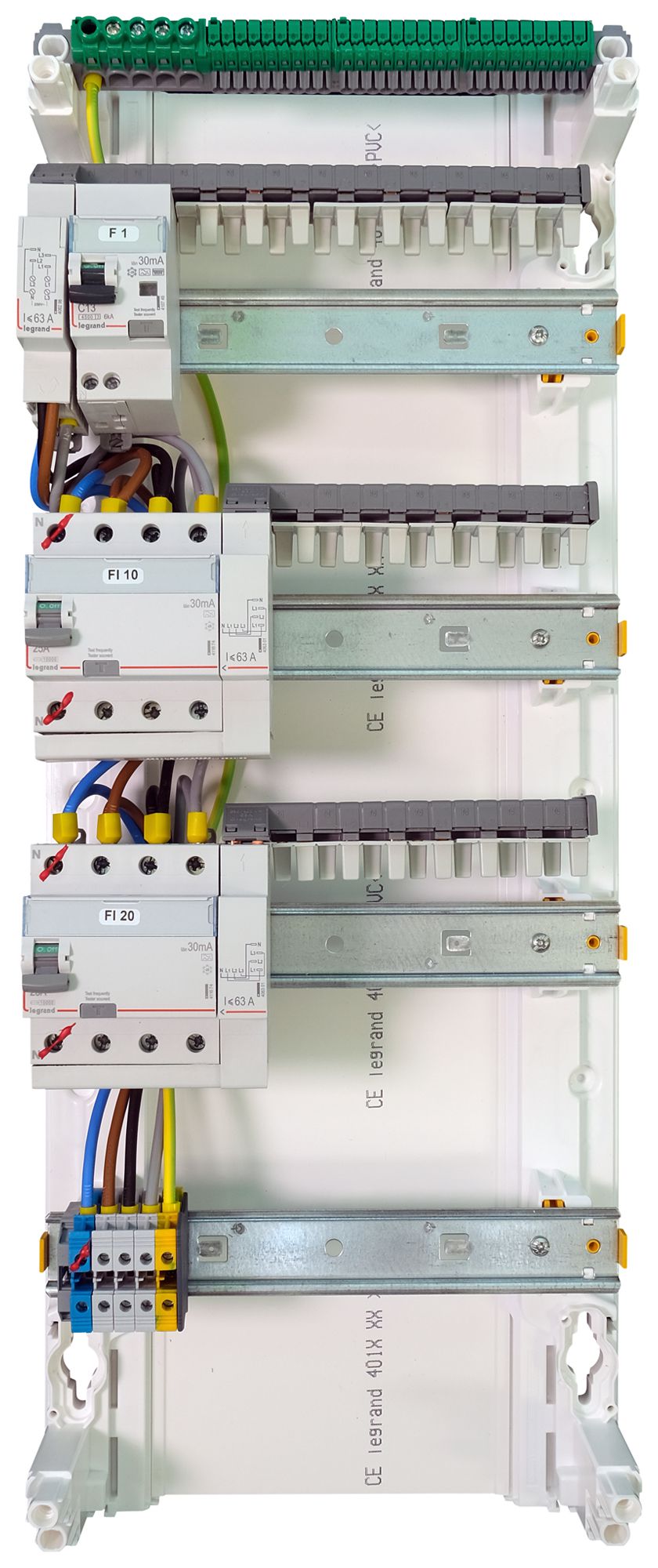 Centralino AP Legrand 4-file 52 UM bianco