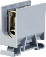 Abzweigklemme Woertz 35…70mm² 192A 800V Schraubanschluss 2×1 TH35 grau