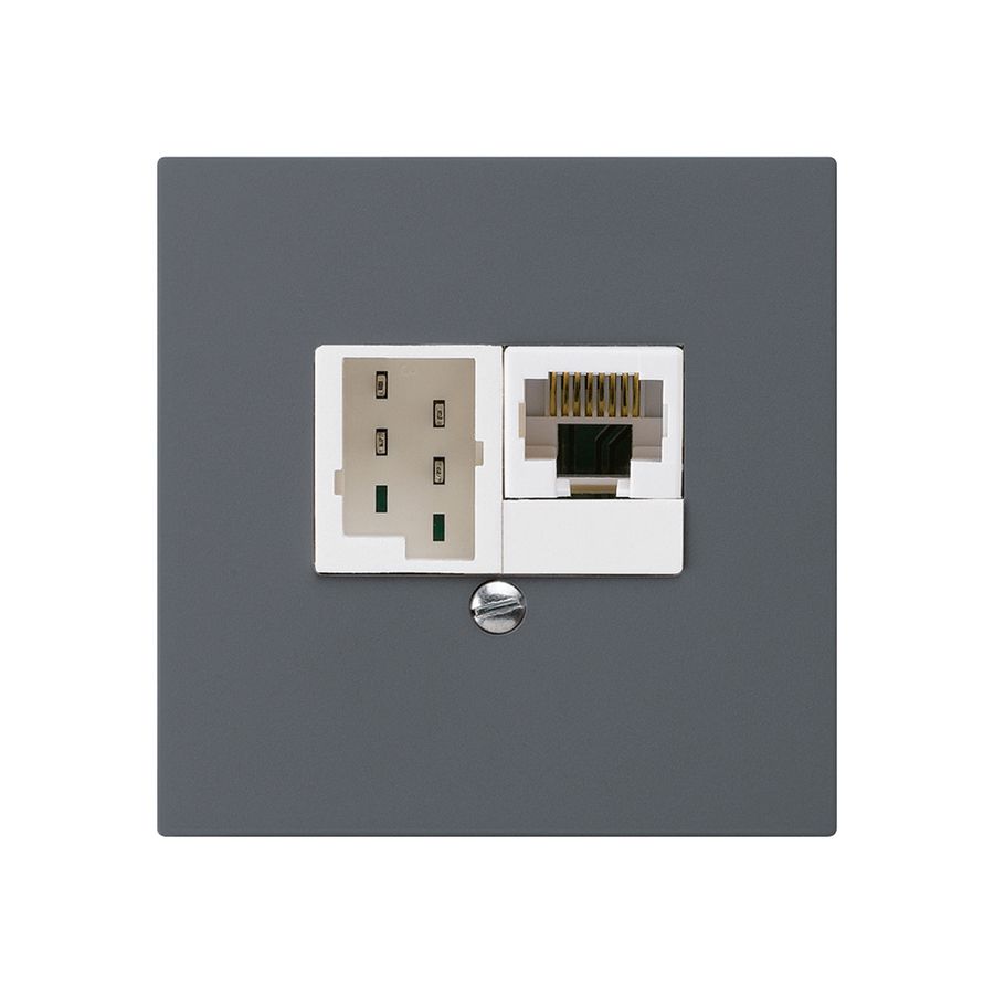 UP-Dose kallysto 1×RJ45u+1×TT83 anthrazit