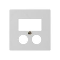 Placca frontale 2×Koax+2×RJ45 kallysto HomeWay grigio chiaro