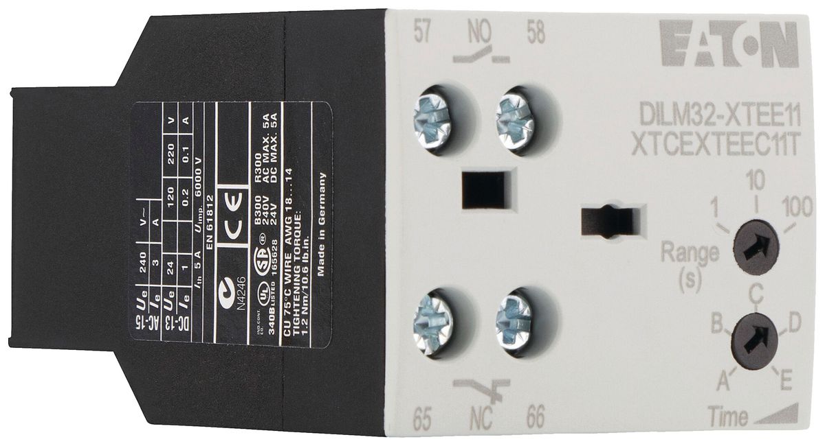 Relais temporisé Eaton DILM32-XTEE11 0.05…100s 1NO 1NC électronique