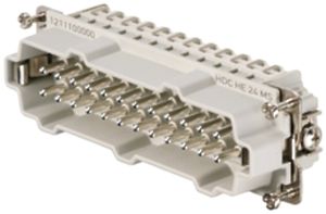 Insert mâle Weidmüller HDC HE 500V 16A 24L à visser grd.8