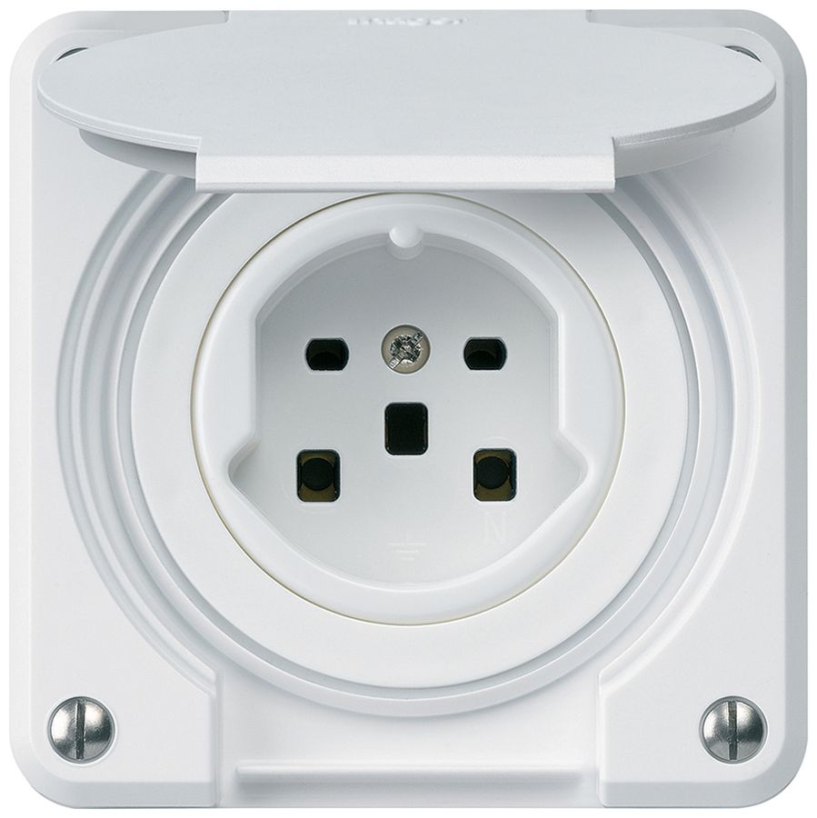 UP-Steckdose robusto Typ 25 weiss