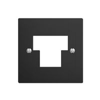 Frontplatte 1×TT,2×RJ45 schwarz ITplus ITM EDIZIOdue
