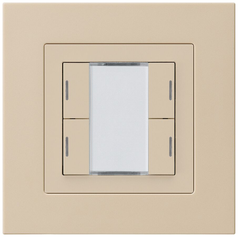 Poussoir ENC kallysto.pro KNX 4×LED RGB s/e-link beige
