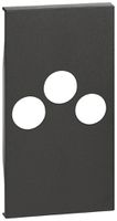 Abdeckung Living Now für TV 3-Loch TV-R-SAT 2 Module schwarz