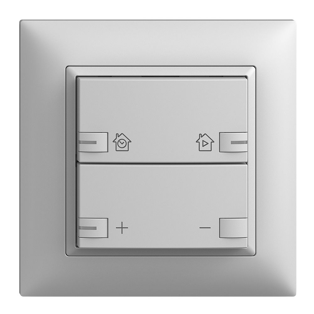 UP-Frontset EDIZIOdue zeptrionAIR Dimmer mit Bez. mit LED hellgrau