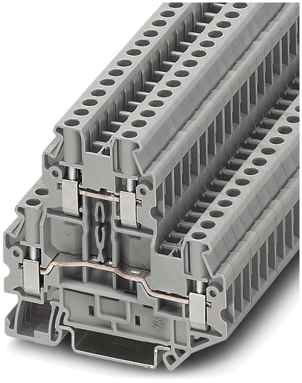 Borne de jonction 2 étages 0.14…6mm² gris AWG26…10