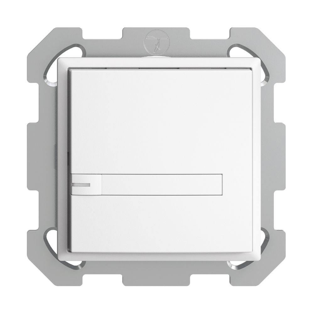 Poussoir ENC KNX 1× EDIZIOdue blanc RGB avec LED avec insert papier