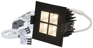 Spot LED INC MH maxLUCE SQUARE-4 11W 950lm 3000K  VAR 80×80mm noir 45°