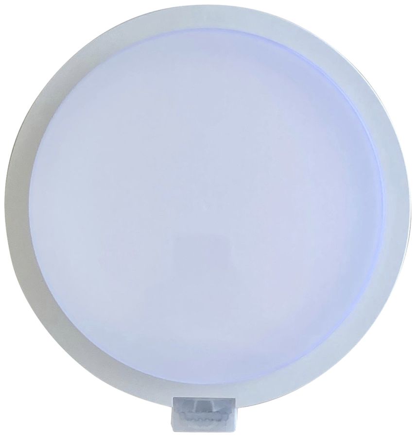 Applique LED Z-Licht PIR RondoLED SEN 5.5W 500lm 3000K IP65 Ø250mm blanc