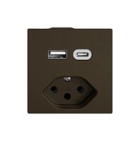 USB-Ladesteckdose EDIZIO.liv SNAPFIX® USB A+C/T13 3A 230VAC br