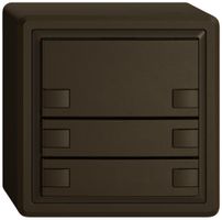 Poussoir KNX RGB AP EDIZIO.liv SNAPFIX® capteur temp.s.LED 6× comm.1T br