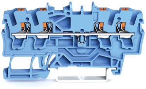 Borne de passage WAGO TopJob-S 2.5mm² 4L bleu série 2202