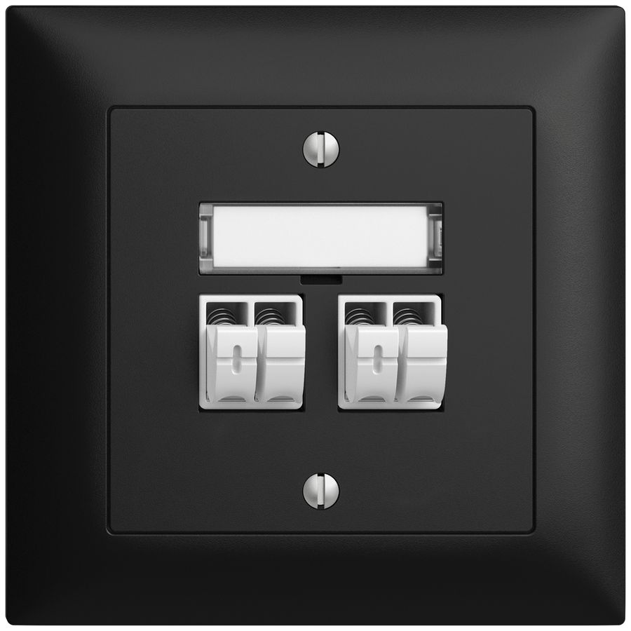 UP-Audiodose Push Type EDIZIOdue FMI, 2×, Beschriftungsset, schwarz